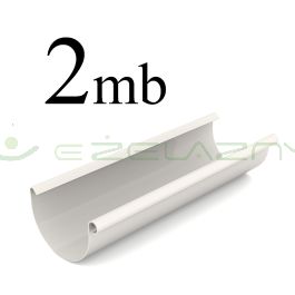 Bryza rynna dachowa PCV 125 2 mb biała Cellfast