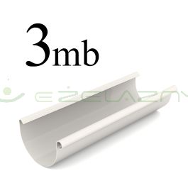 Bryza rynna dachowa PCV 125 3 mb biała Cellfast