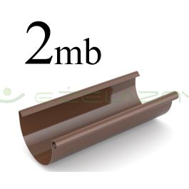 Bryza rynna dachowa PCV 125 2 mb brąz Cellfast