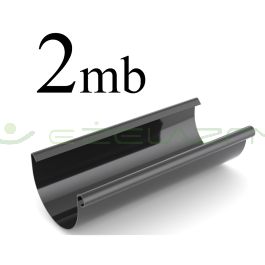 Bryza rynna dachowa PCV 75 2 mb czerń Cellfast