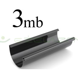 Bryza rynna dachowa PCV 75 3 mb czarna Cellfast