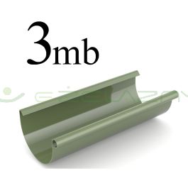 Bryza rynna dachowa PCV 125 3 mb zielona Cellfast