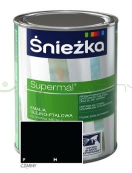 SUPERMAL CZARNY F520 połysk - 5L - Emalia olejno-ftalowa