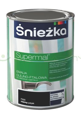 SUPERMAL CZARNY F520 połysk - 10L - Emalia olejno-ftalowa