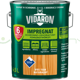 VIDARON Impregnat Powłokotwórczy - V05 Teak Naturalny - 4,5L