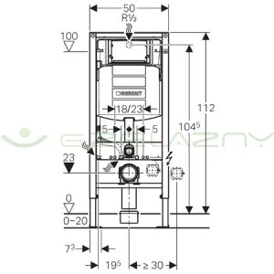 Geberit Duofix stelaż do WC (UP320), H112