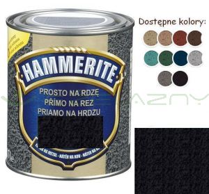 HAMMERITE Czarny - 250ml 0,7L 2,5L - młotkowy