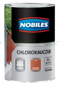 NOBILES Podkład chlorokauczuk - Czerwony tlenkowy 5L 10L
