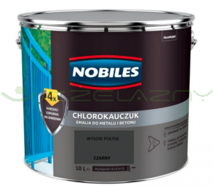 NOBILES chlorokauczuk Czarny 10L