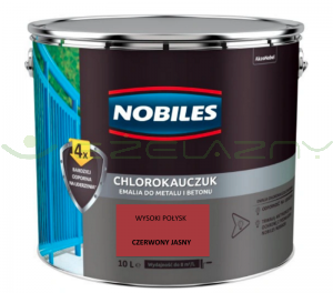 NOBILES chlorokauczuk Czerwony jasny - 1L 5L 10L
