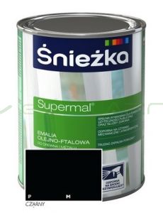 SUPERMAL CZARNY RAL9005 połysk - 0,2L - Emalia olejno-ftalowa