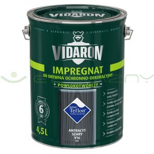 VIDARON Impregnat Powłokotwórczy - V16 Antracyt Szary - 4,5L