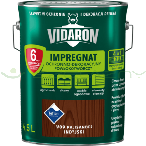 VIDARON Impregnat Powłokotwórczy - V09 Palisander Indyjski - 4,5L