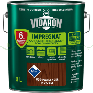 VIDARON Impregnat Powłokotwórczy - V09 Palisander Indyjski - 9L