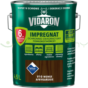VIDARON Impregnat Powłokotwórczy - V10 Wenge Afrykańskie - 4,5L