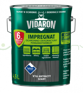 VIDARON Impregnat Powłokotwórczy - V16 Antracyt Szary - 4,5L