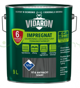 VIDARON Impregnat Powłokotwórczy - V16 Antracyt Szary - 9L