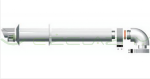 Zestaw koncentryczny ARISTON standard l=1000 mm Q 60/100 z kolanem 3318073