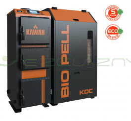Kocioł KAWAH KDC K2 BIOPELL 2D 15 kW (czopuch tył)