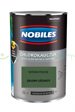 NOBILES chlorokauczuk Zielony liściasty 1L - RAL 6002