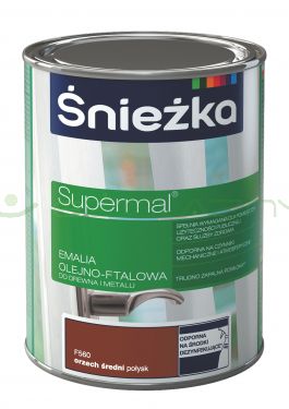 SUPERMAL ORZECH ŚREDNI F560 połysk - 10L - Emalia olejno-ftalowa
