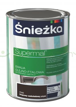 SUPERMAL BRĄZOWY CZEKOLADOWY RAL8017 połysk - 10L - Emalia olejno-ftalowa