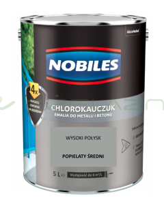 NOBILES chlorokauczuk Popielaty średni 5L