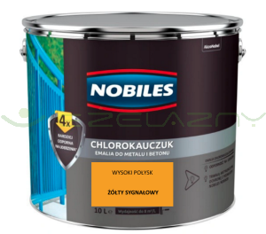 NOBILES chlorokauczuk Żółty sygnałowy 10L - RAL 1003