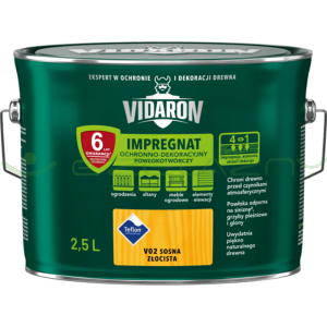 VIDARON Impregnat Powłokotwórczy - V02 Sosna Złocista - 2,5L