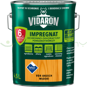 VIDARON Impregnat Powłokotwórczy - V04 Orzech Włoski - 4,5L