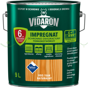 VIDARON Impregnat Powłokotwórczy - V05 Teak Naturalny - 9L