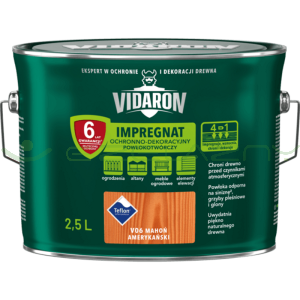 VIDARON Impregnat Powłokotwórczy - V06 Mahoń Amerykański - 2,5L
