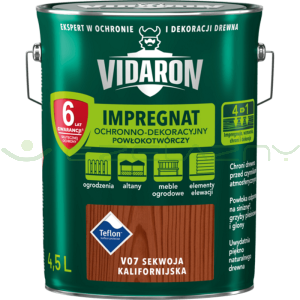 VIDARON Impregnat Powłokotwórczy - V07 Sekwoja Kalifornijska - 4,5L