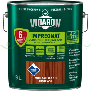 VIDARON Impregnat Powłokotwórczy - V08 Palisander Królewski - 9L