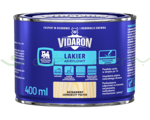 Vidaron lakier akrylowy 0,4 L Bezbarwny jedwabisty połysk