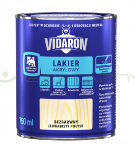 Vidaron lakier akrylowy 0,75 L Bezbarwny jedwabisty połysk