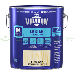 Vidaron lakier akrylowy 10 L Bezbarwny jedwabisty połysk