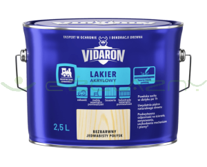 Vidaron lakier akrylowy 2,5 L Bezbarwny jedwabisty połysk
