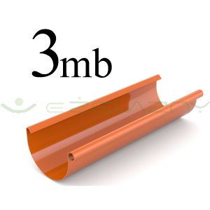 Bryza rynna dachowa PCV 125 3 mb ceglasta Cellfast