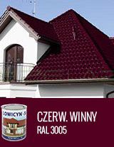 LOWICYN-SX CZERWONY WINNY - RAL 3005 POŁYSK - 0,8L 5L 10L