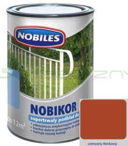 NOBIKOR Czerwony tlenkowy - Farba podkładowa - 0,5L 1L 5L 10L