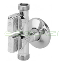 Zawór kulowy kątowy Kombi 1/2" x 3/4" x 3/8" chrom Arco